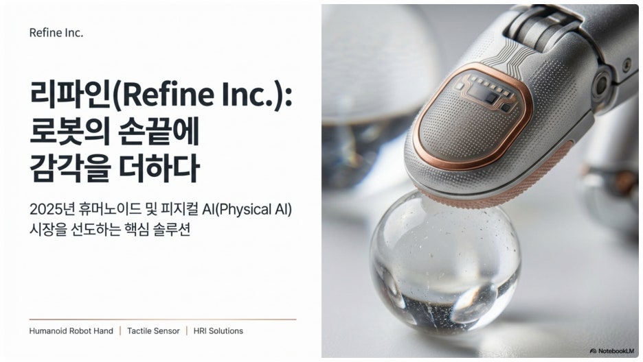 휴머노이드 로봇 손 회사, 리파인 제품 라인업 소개