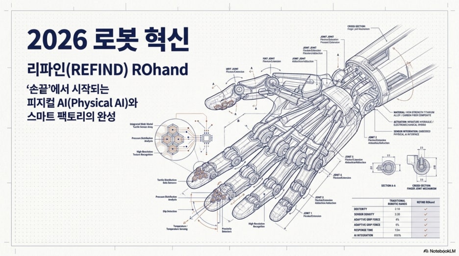 산업용 로봇의 진화와 리파인ROhand : 손끝에서 시작되는 스마트 팩토리의 완성