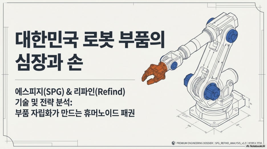 대한민국 로봇 부품의 심장 에스피지 주가 전망과 리파인 기술 분석