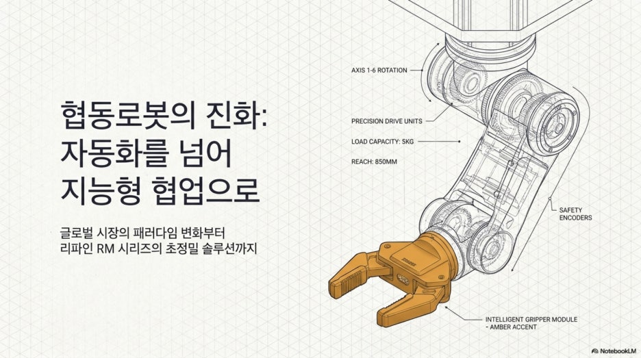 협동로봇의 정의와 진화: 글로벌 시장 현황부터 리파인 RM 시리즈의 정밀 솔루션까지