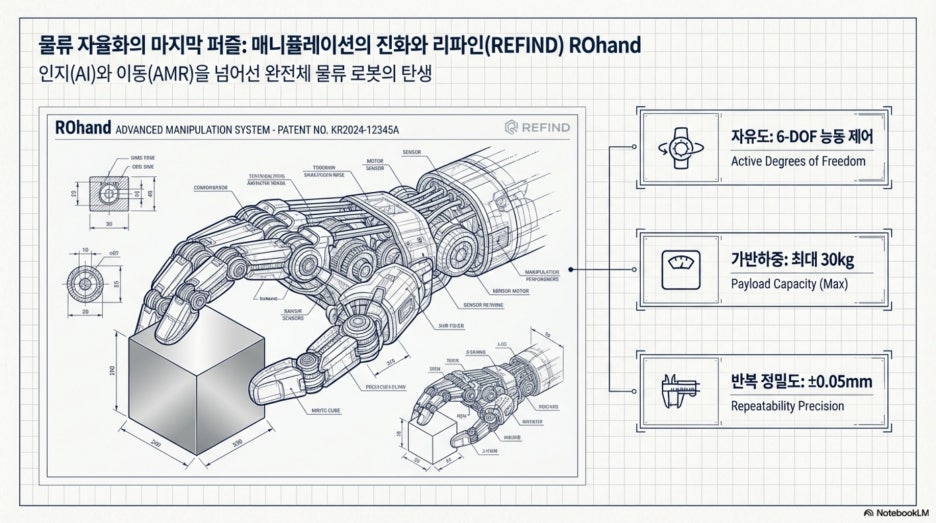 물류 자동화의 완성, 리파인 휴머노이드 로봇손이 여는 피지컬 AI 시대