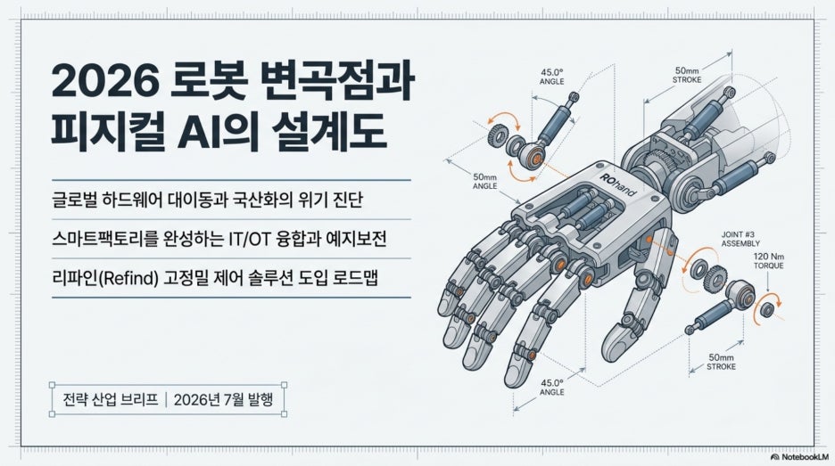 2026 로봇 변곡점의 시대: 공장 자동화기기와 리파인의 정밀 제어 솔루션