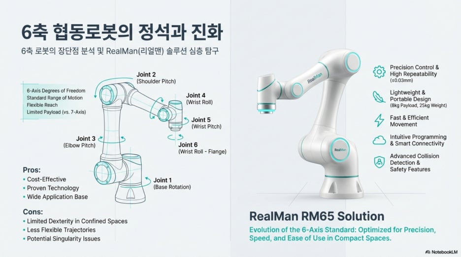 6축 협동로봇 완벽 가이드: 장단점 분석부터 REALMAN 선택 전략까지