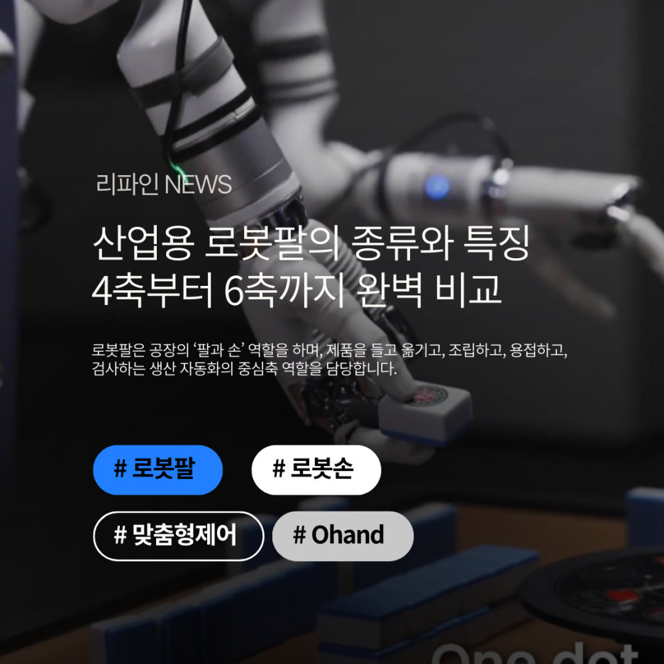 산업용 로봇팔의 종류와 특징 : 4축부터 6축까지 완벽 비교