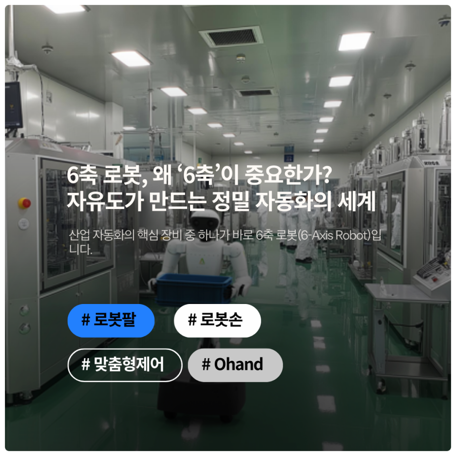 6축 로봇, 왜 ‘6축’이 중요한가? 자유도가 만드는 정밀 자동화의 세계