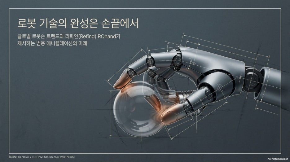 로봇 기술의 완성은 손끝에서: 글로벌 로봇손 트렌드와 리파인ROhand 분석